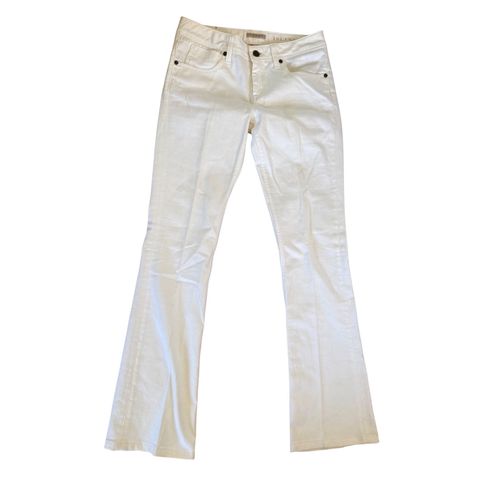 Burberry Brit Islington Boot Leg Jeans White Nova Check 27w 34l